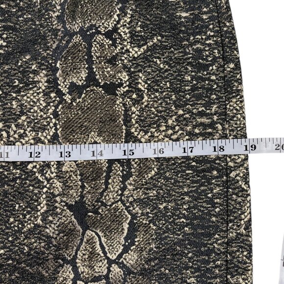 Worthington Metallic Gold Snakeskin Print Lined Skirt Size 4 - Picture 7 of 16